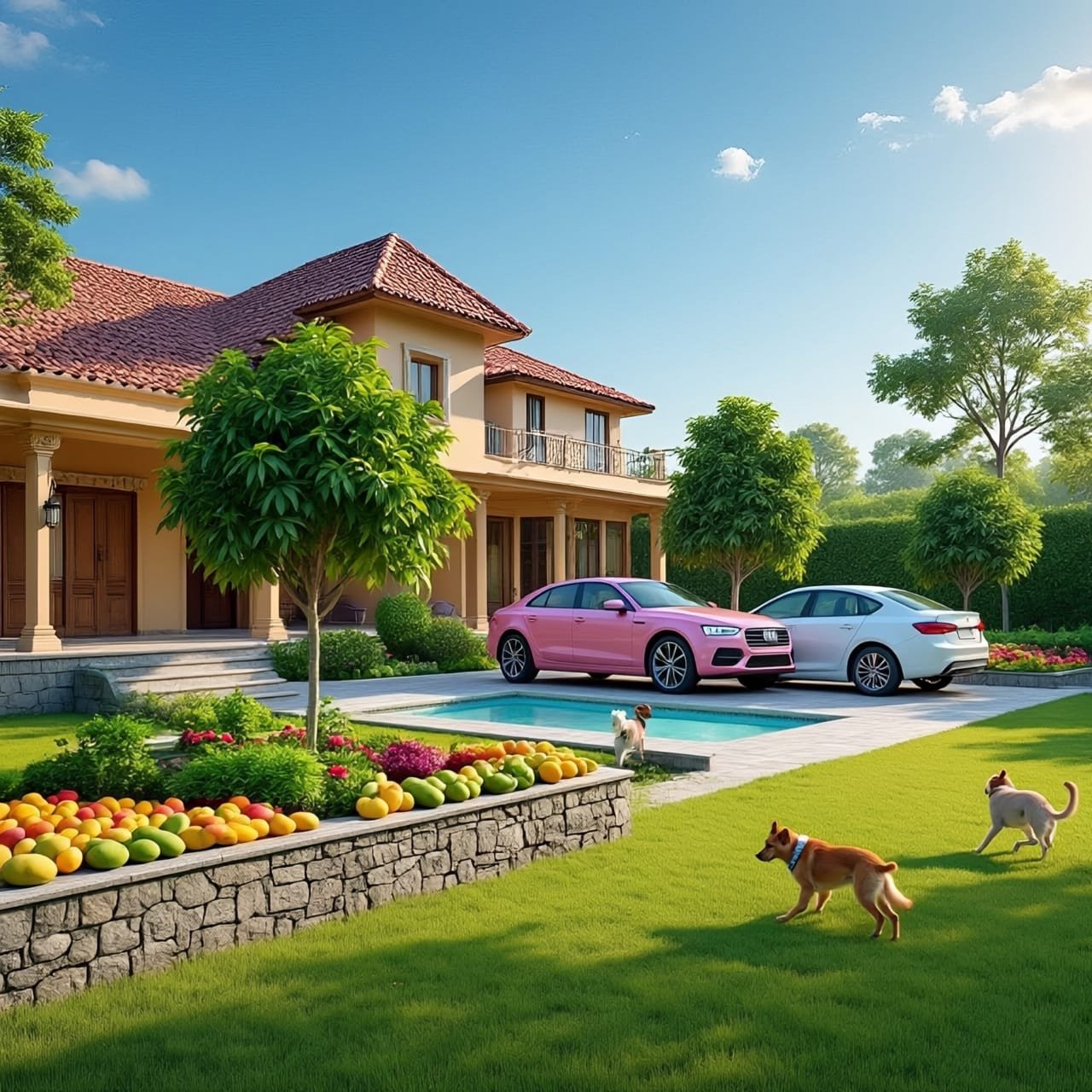 Rolling green hills around Crescent Hills Valley gated farmhouse community