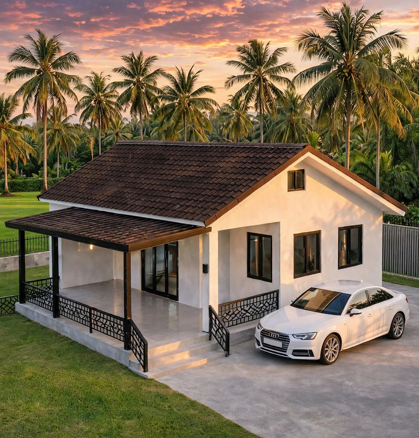 Tree-lined green spaces and nature zones at Crescent Hills Valley
